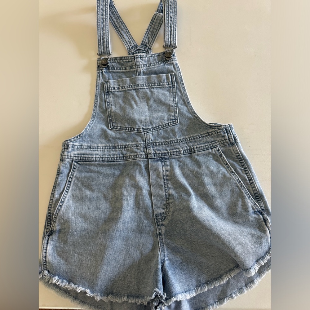 Aerie Light Blue Denim Overalls
